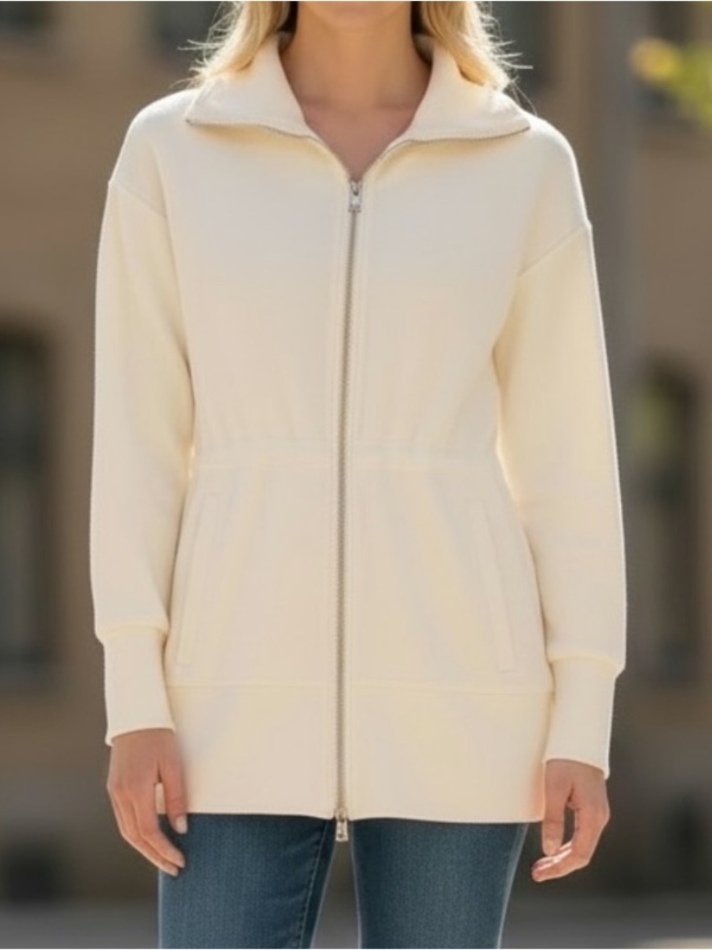 NEW Converse Cream Full-Zip Jacket